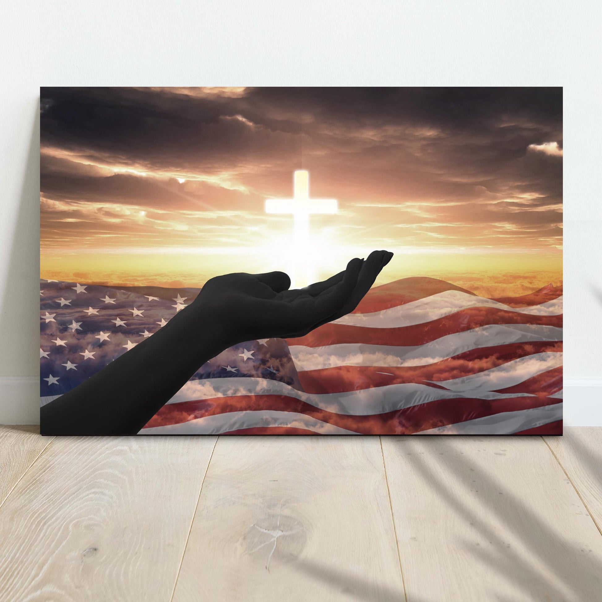Faith In American Patriotism Canvas Wall Art  - Image by Tailored Canvases