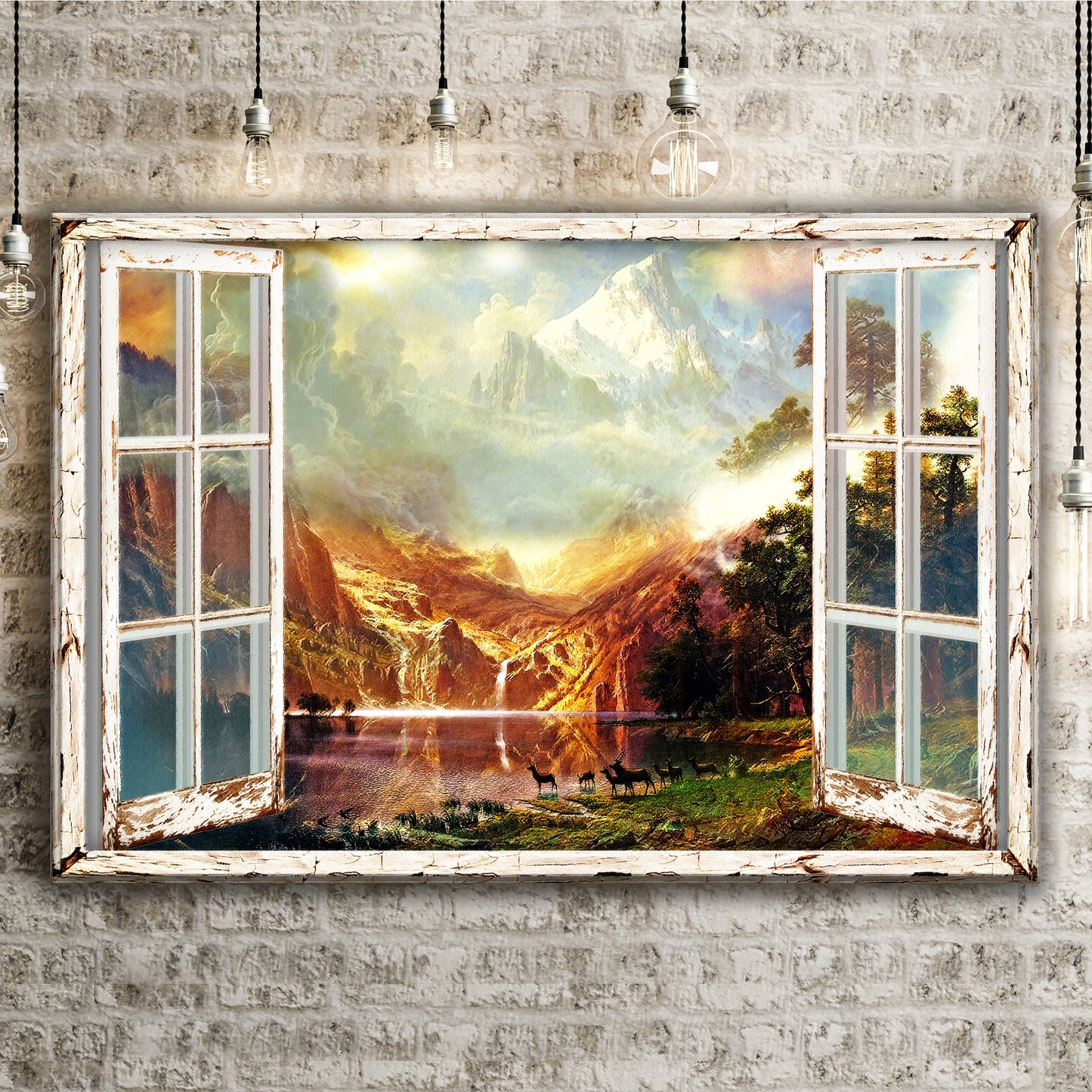 Lake By The Window Canvas Wall Art - Image by Tailored Canvases