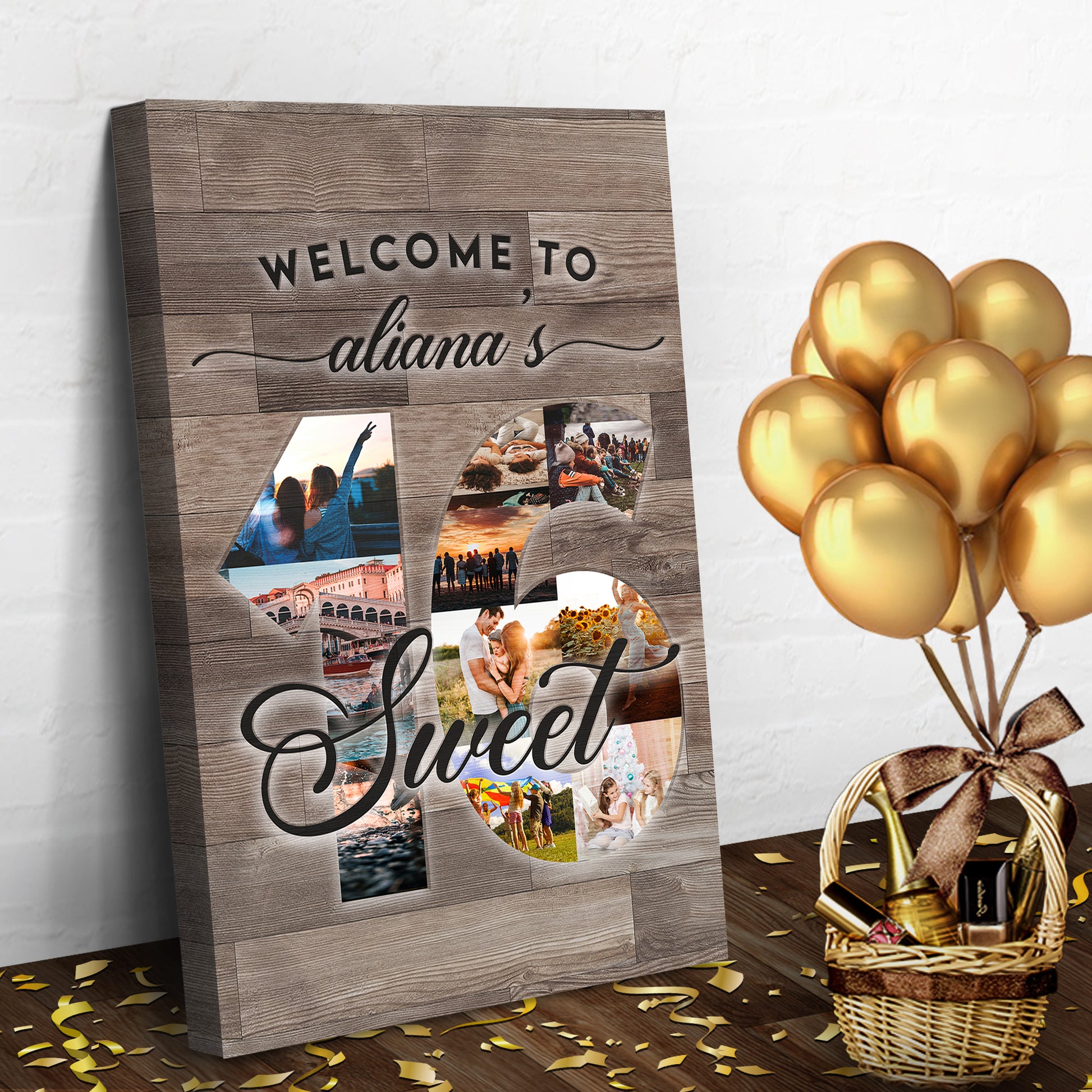 Sweet 16 Birthday Sign Style 2 - Image by Tailored Canvases
