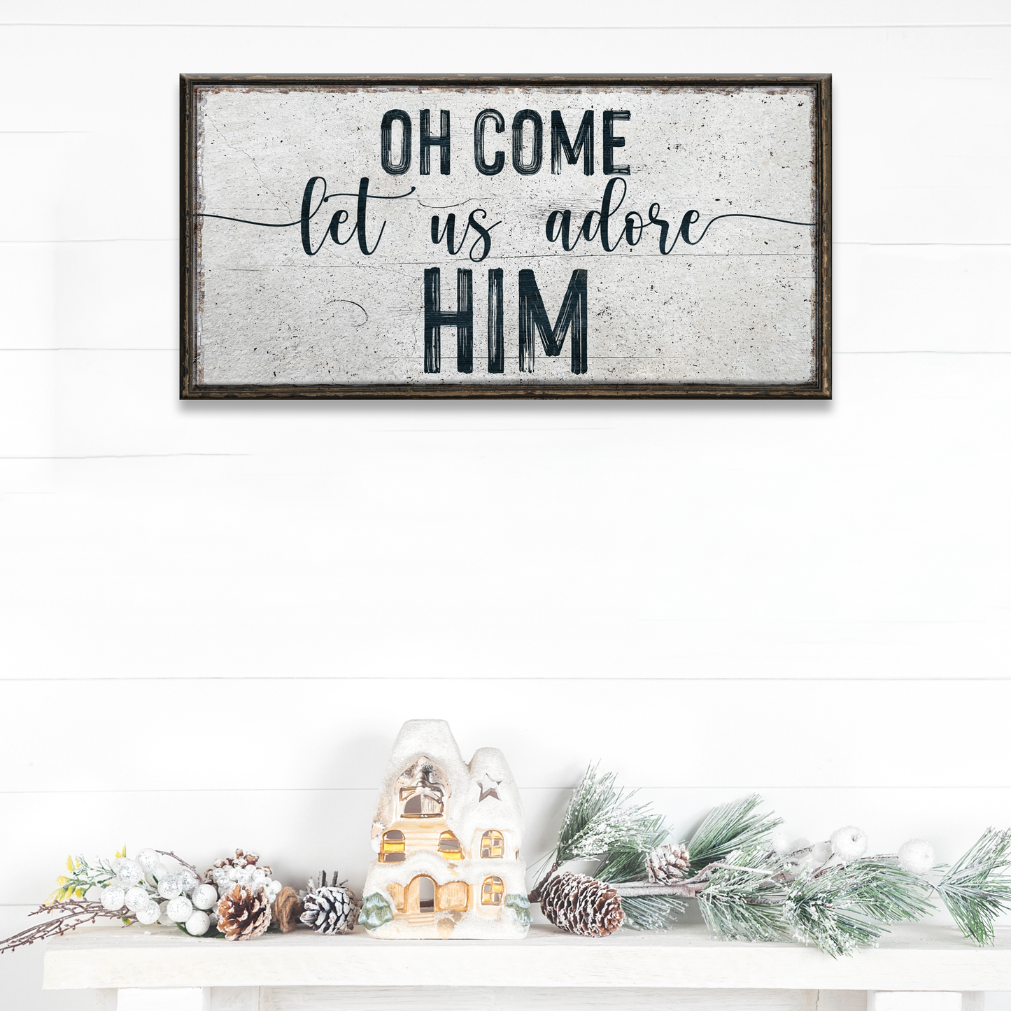 Let Us Adore Him Sign - Image by Tailored Canvases