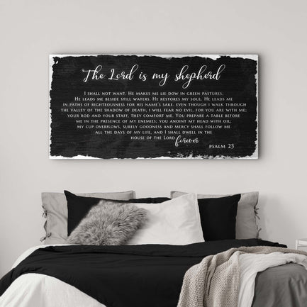 Psalm 23 - The Lord Is My Shepherd Sign IV Style 1 - Image by Tailored Canvases