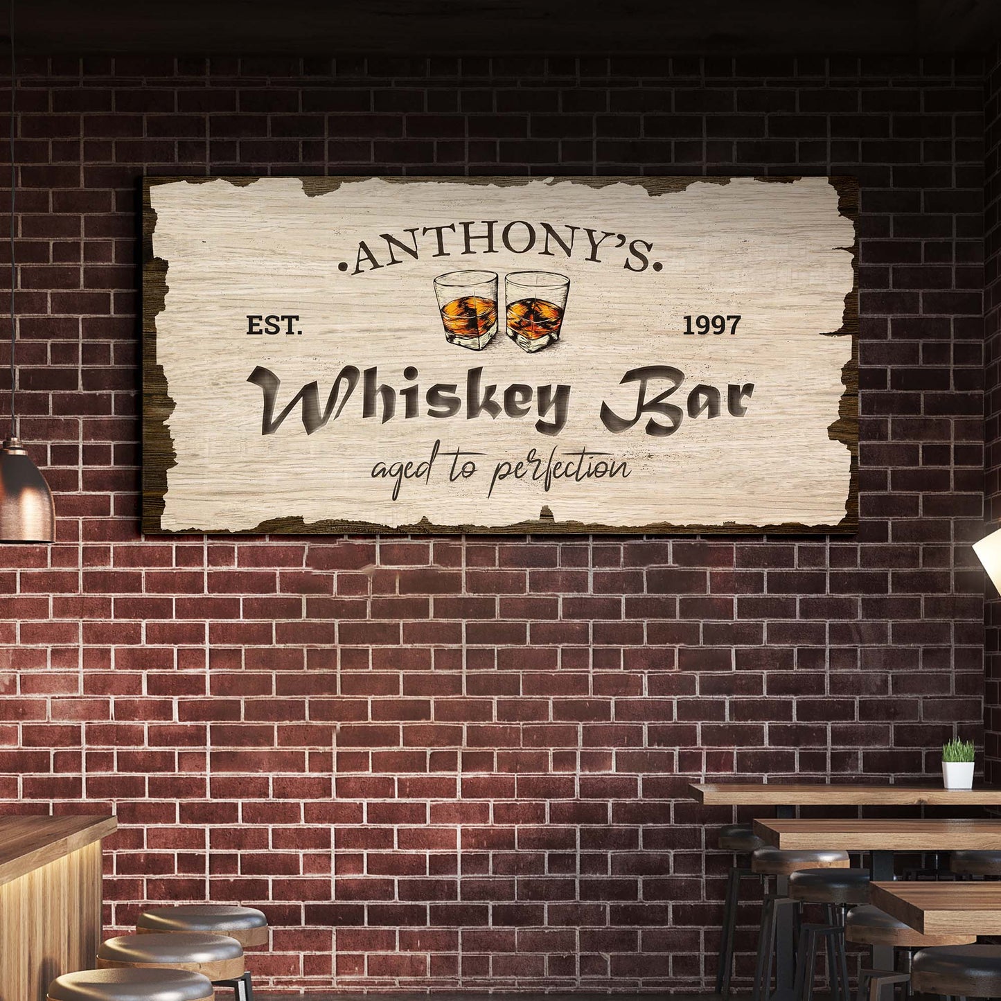 Whiskey Bar Sign II  - Image by Tailored Canvases
