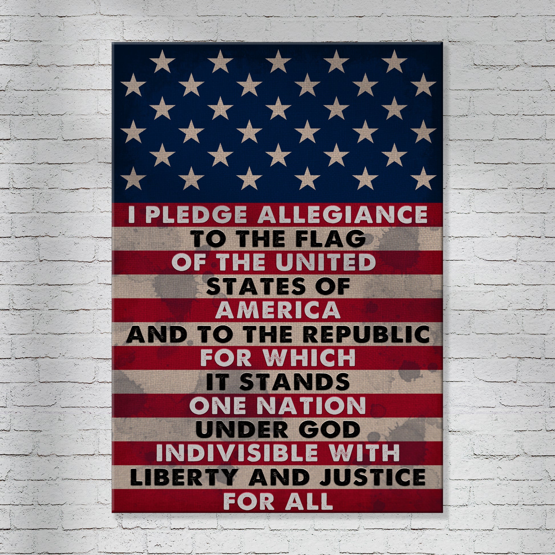 Allegiance To The Flag Sign II - Image by Tailored Canvases