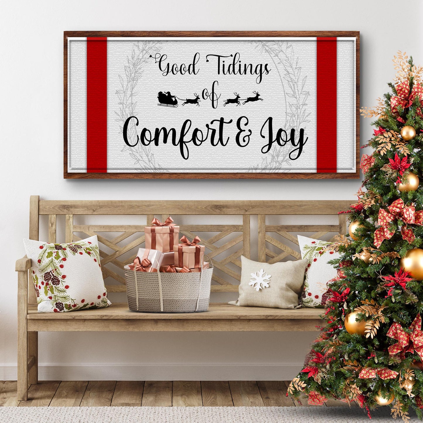 Good Tidings Of Comfort And Joy Sign IV - Image by Tailored Canvases