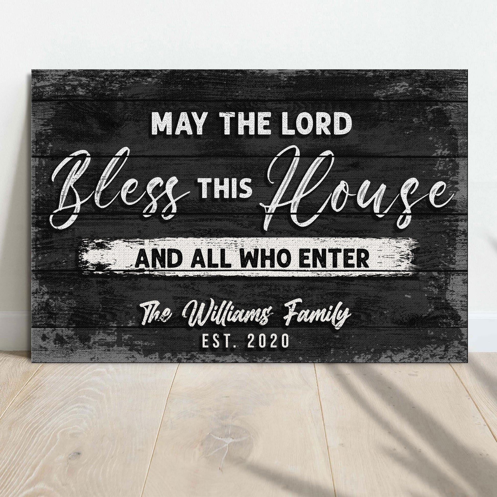 May The Lord Bless This House And All Who Enter Sign | Customizable Canvas - Image by Tailored Canvases