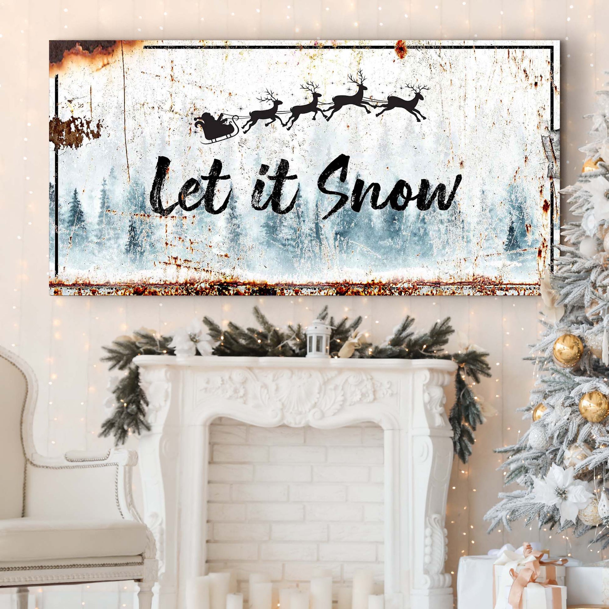 Let It Snow Christmas Sign  - Image by Tailored Canvases