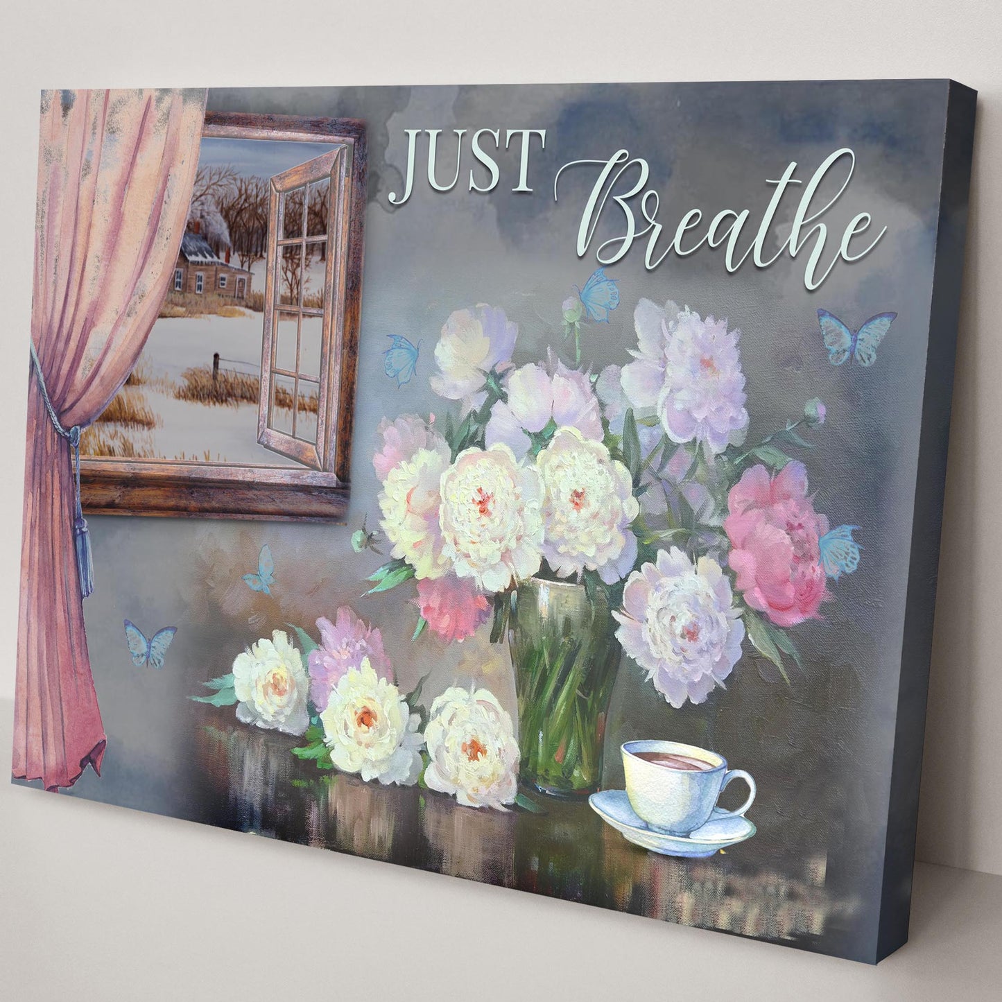 Just Breathe Sign IV Style 1 - Image by Tailored Canvases