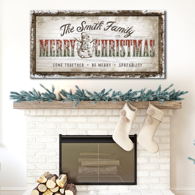 Merry Christmas Sign | Customizable Canvas by Tailored Canvases