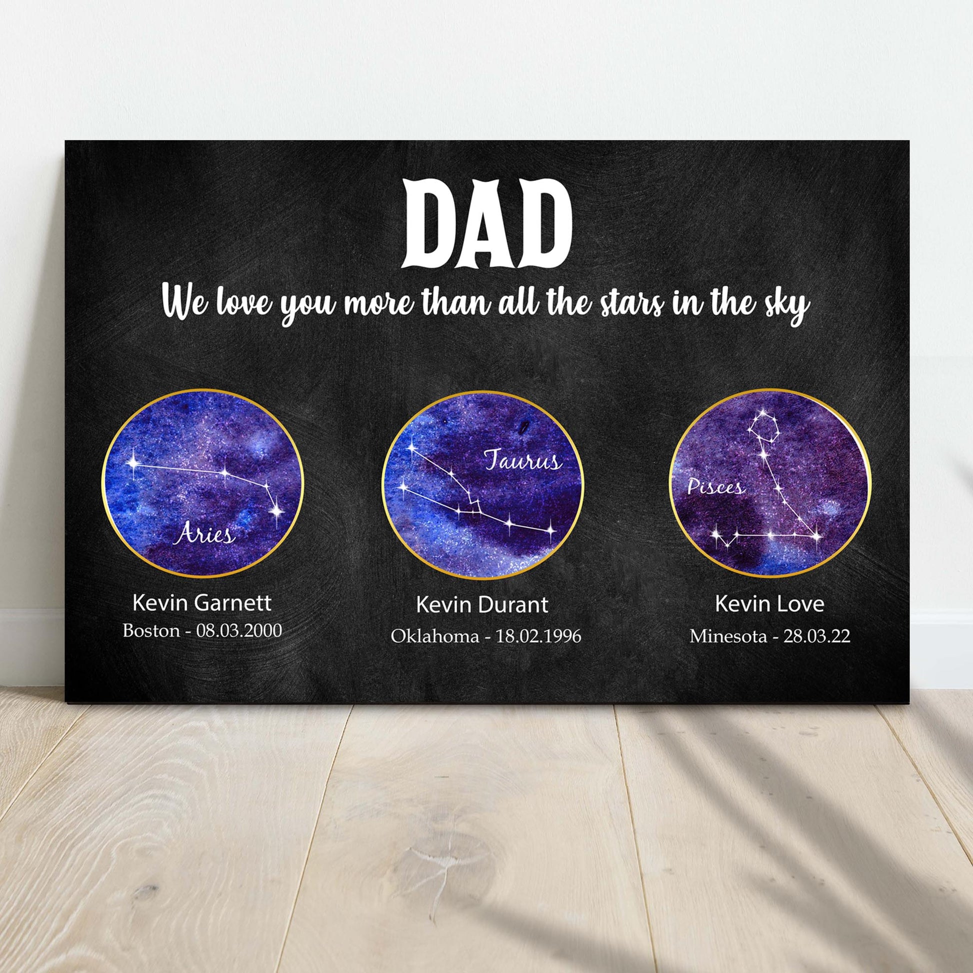 We Love You More Than All The Stars In The Sky Happy Father's Day Sign  - Image by Tailored Canvases
