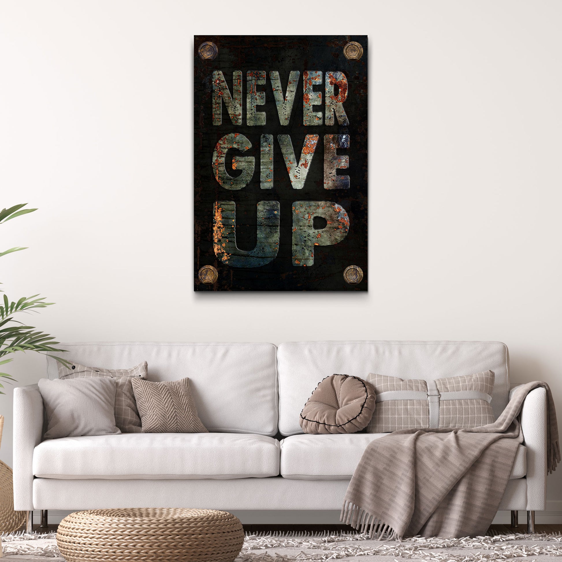 Never Give Up Sign - Image by Tailored Canvases