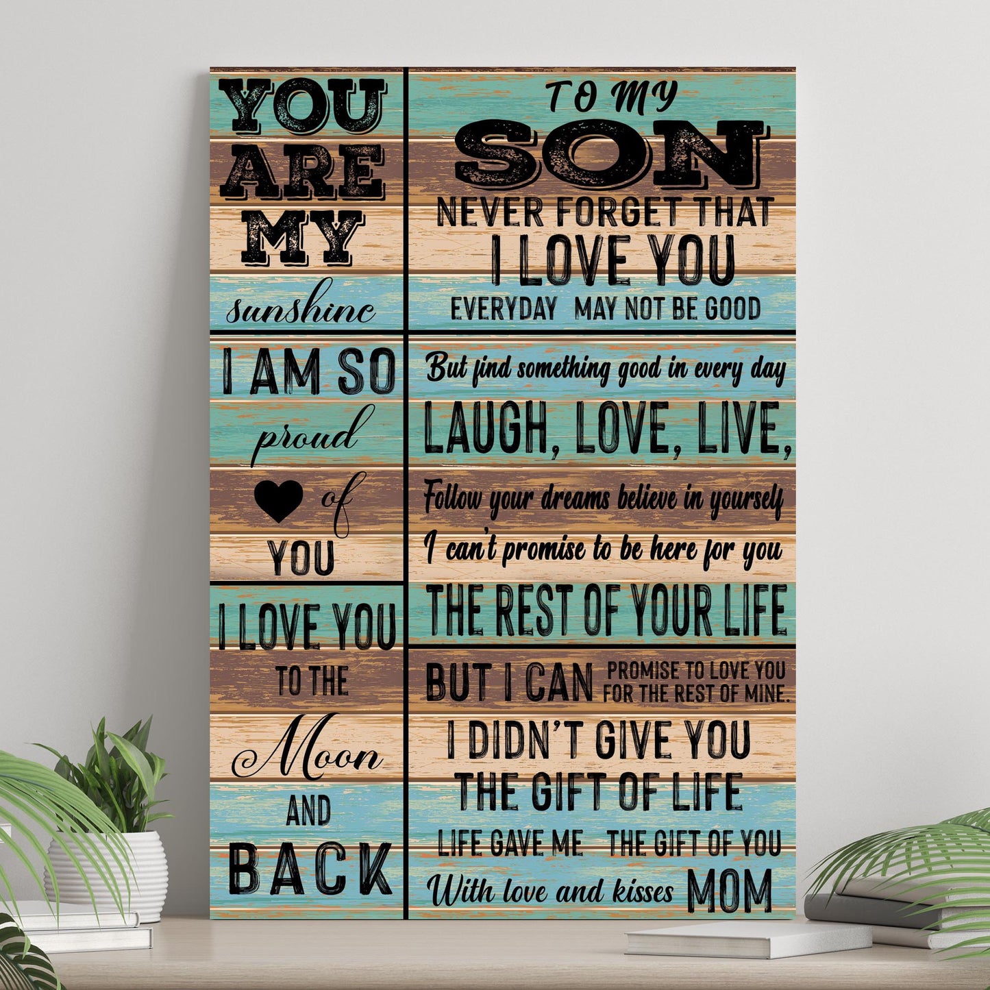 To My Son Sign - Image by Tailored Canvases