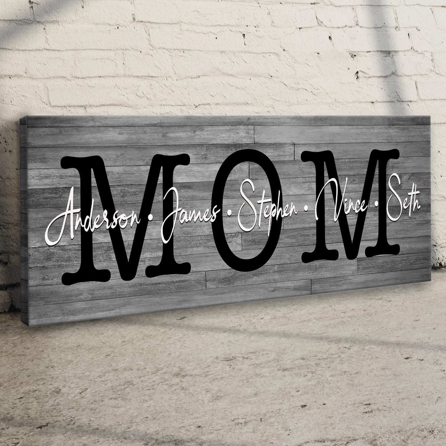Mom And Kids Name Mother's Day Sign - Image by Tailored Canvases