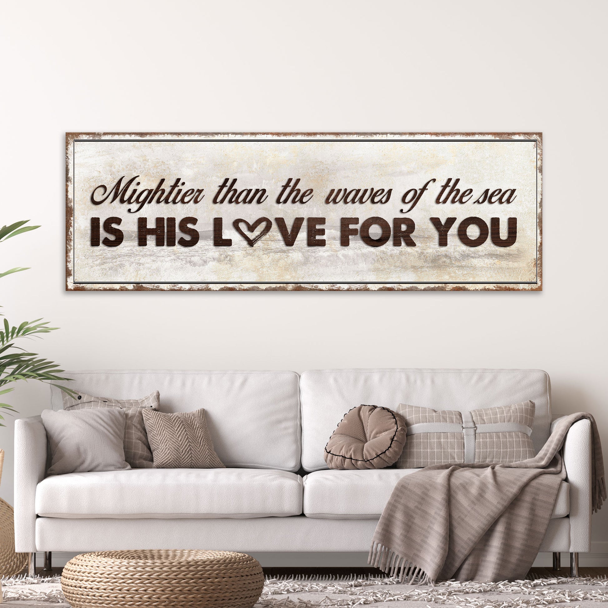 Psalm 93:4 Mightier Than The Waves Sign IV - Image by Tailored Canvases