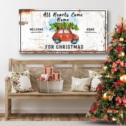 All Hearts Come Home For Christmas Sign  - Image by Tailored Canvases