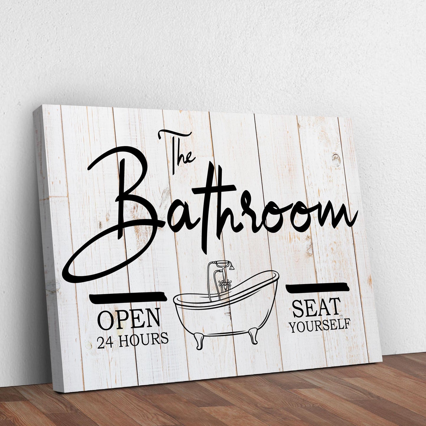 The Bathroom Sign Style 1 - Image by Tailored Canvases