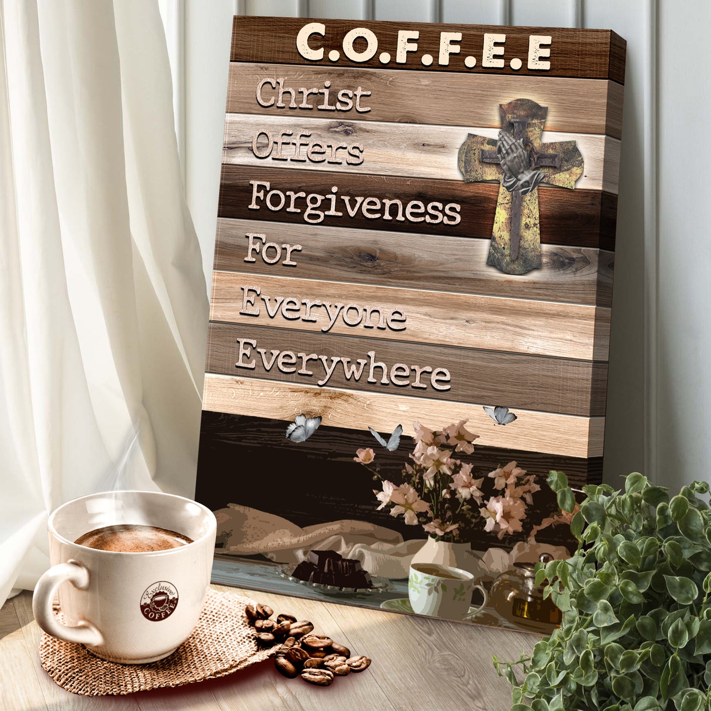 Christ And Coffee Sign II - Image by Tailored Canvases