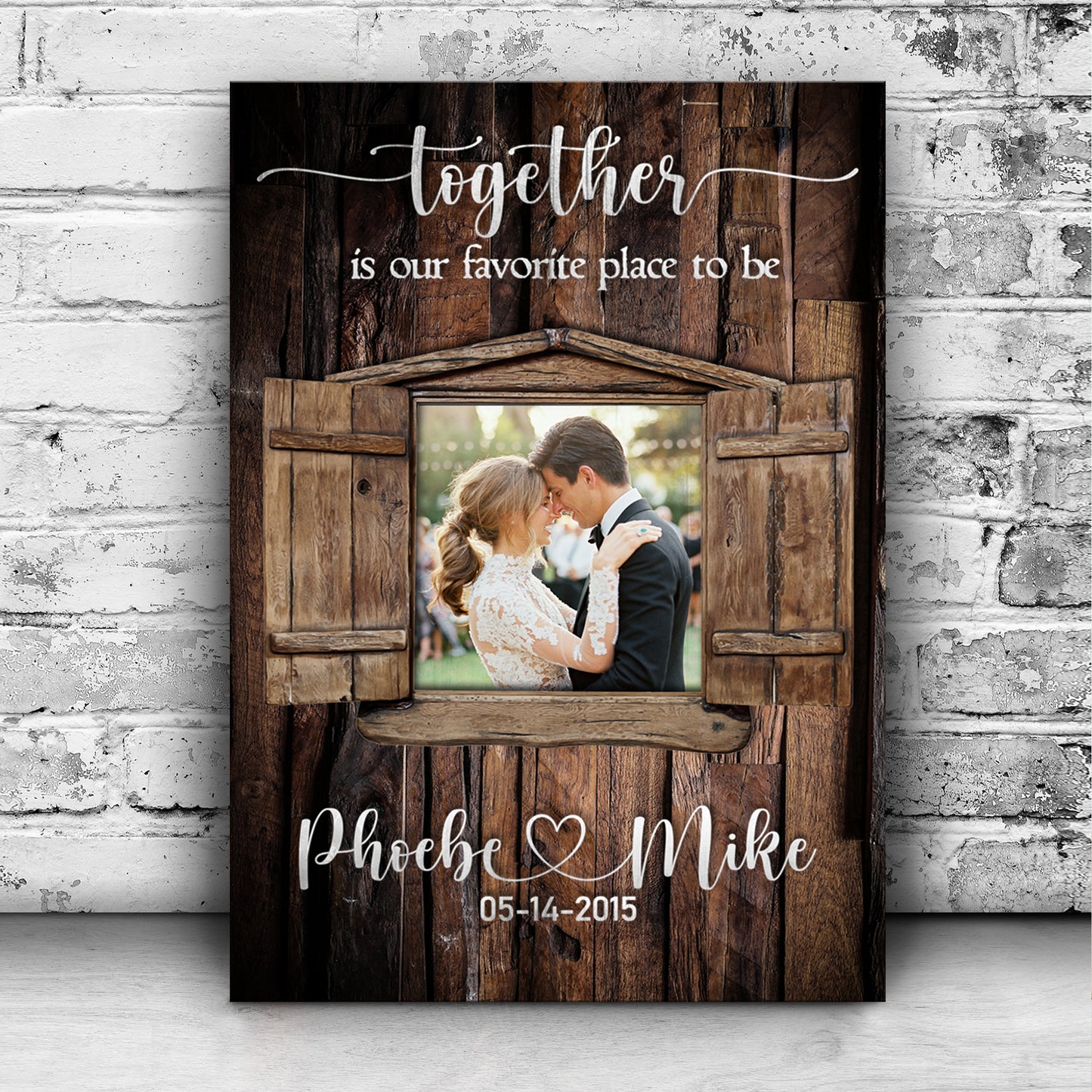 Together Is Our Favorite Place To Be Sign  - Image by Tailored Canvases