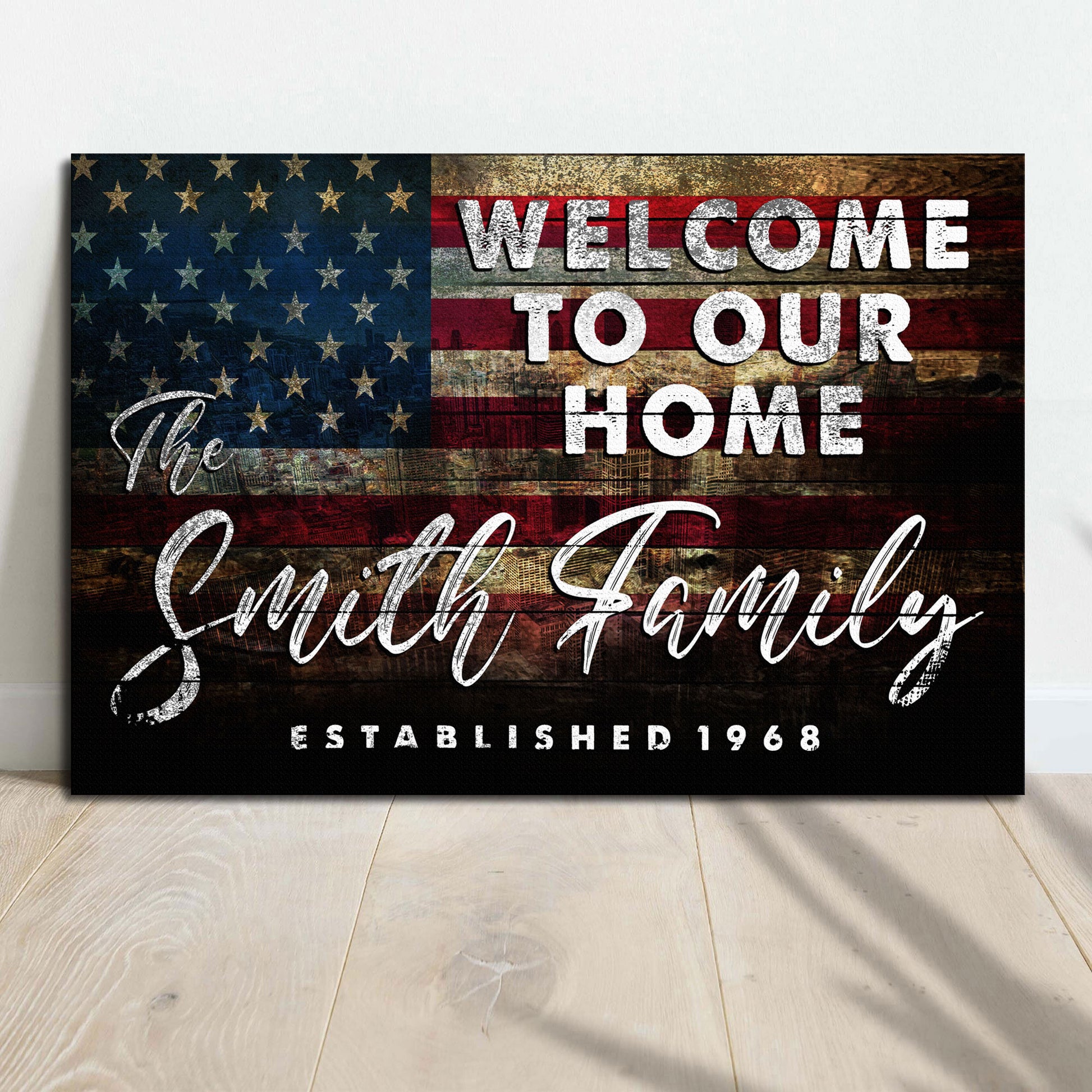 Welcome To Our Home Sign III Style 1 - Image by Tailored Canvases
