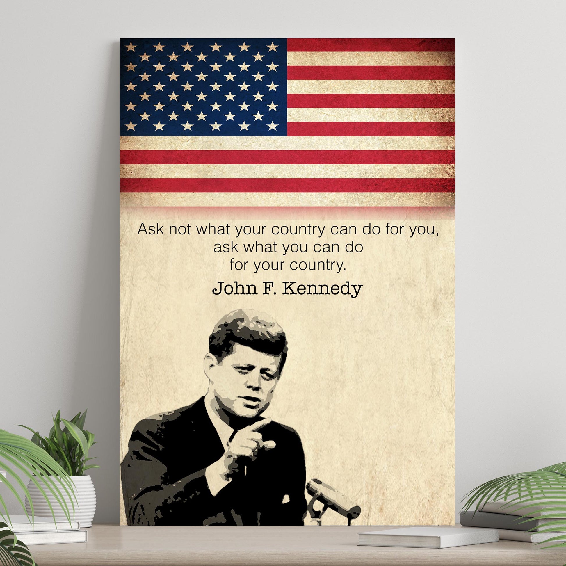 John F. Kennedy Inaugural Address Sign II  - Image by Tailored Canvases
