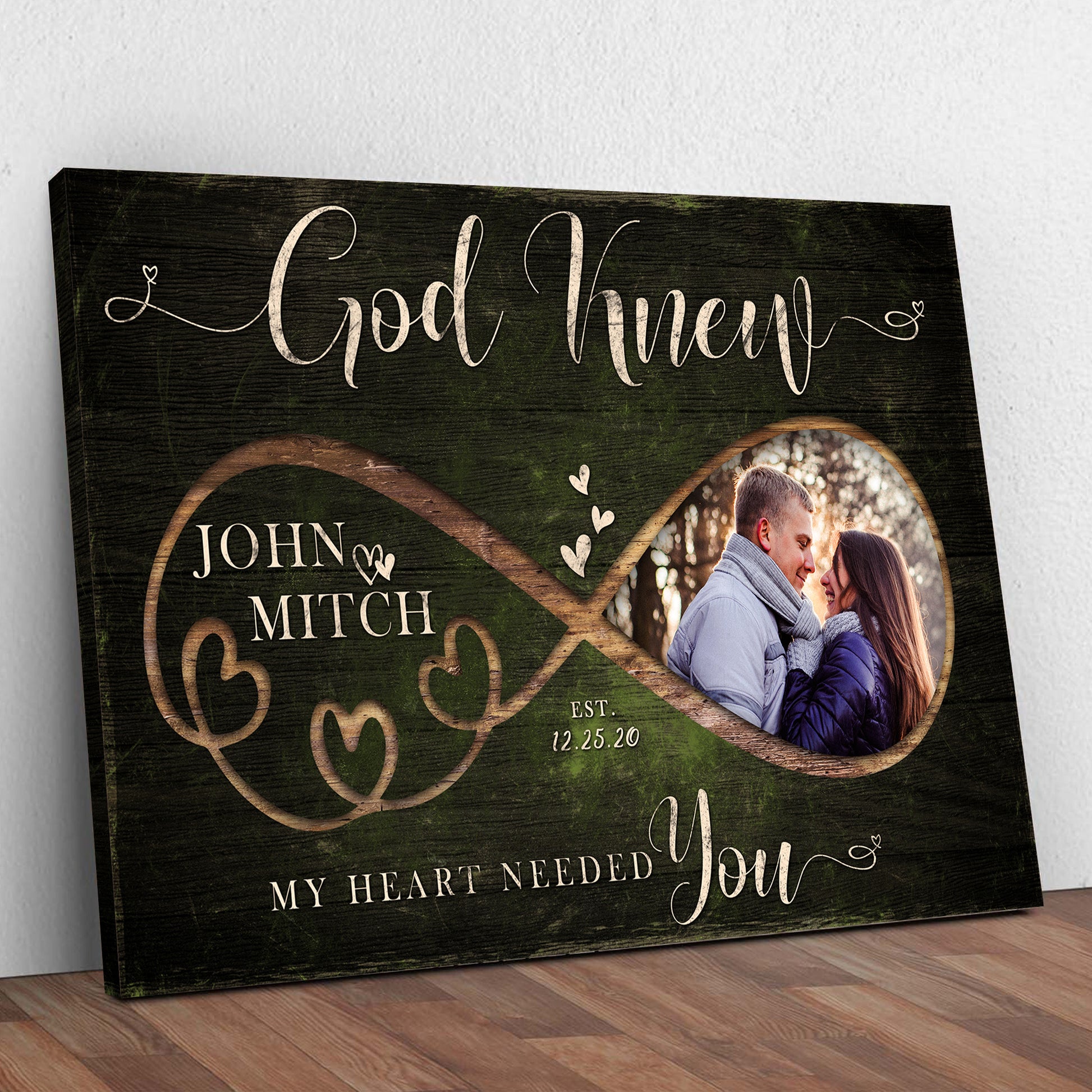 God Knew Couple Sign Style 1 - Image by Tailored Canvases