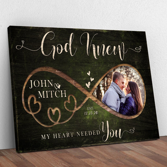 God Knew Couple Sign  - Image by Tailored Canvases