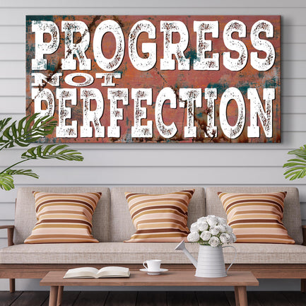 Progress Not Perfection Sign II - Image by Tailored Canvases