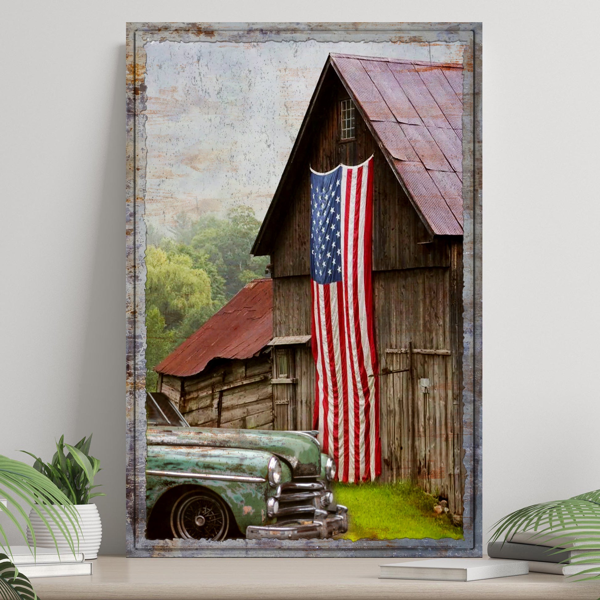 America Country Barn Canvas Wall Art - Image by Tailored Canvases
