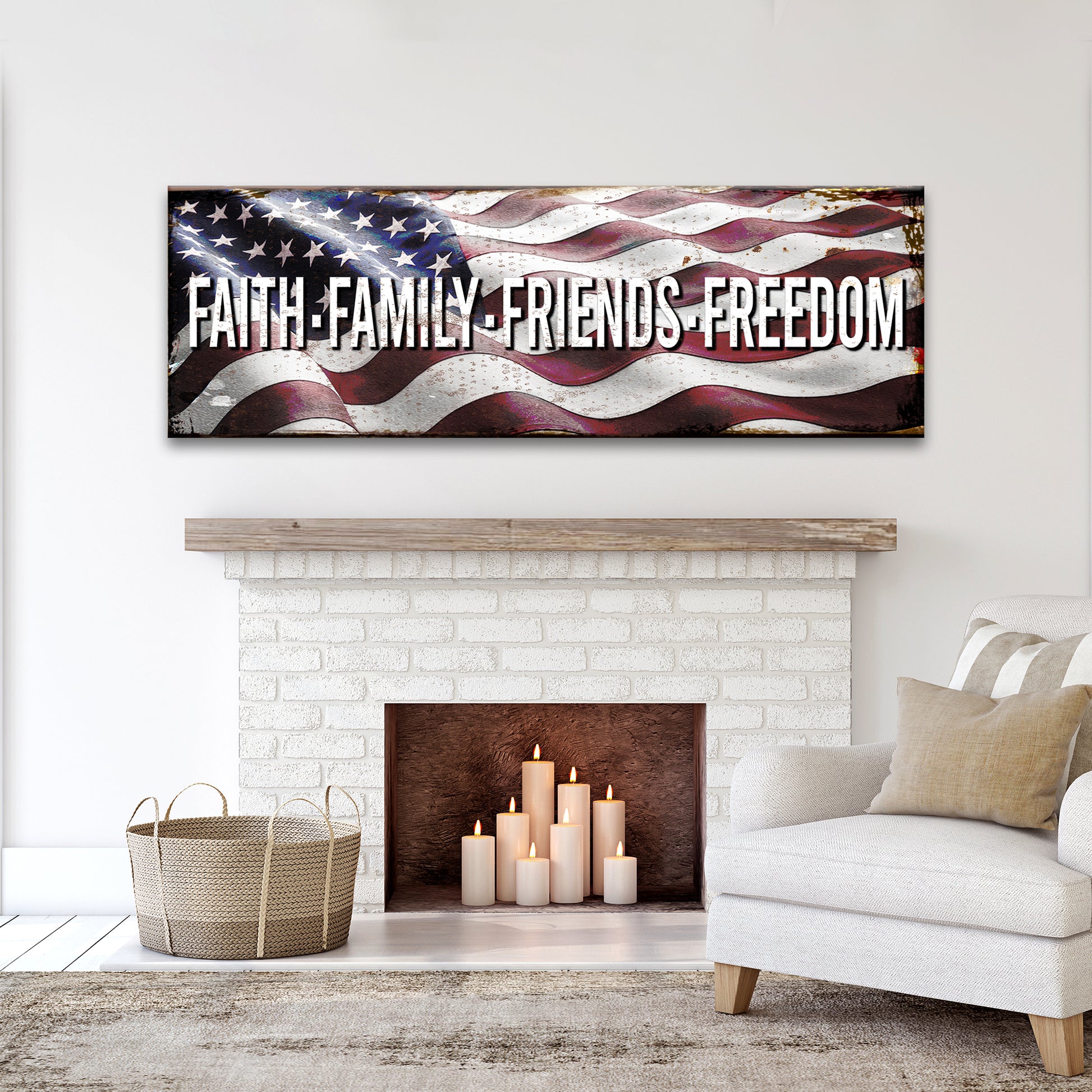 Faith Family Friends Freedom Sign - Image by Tailored Canvases