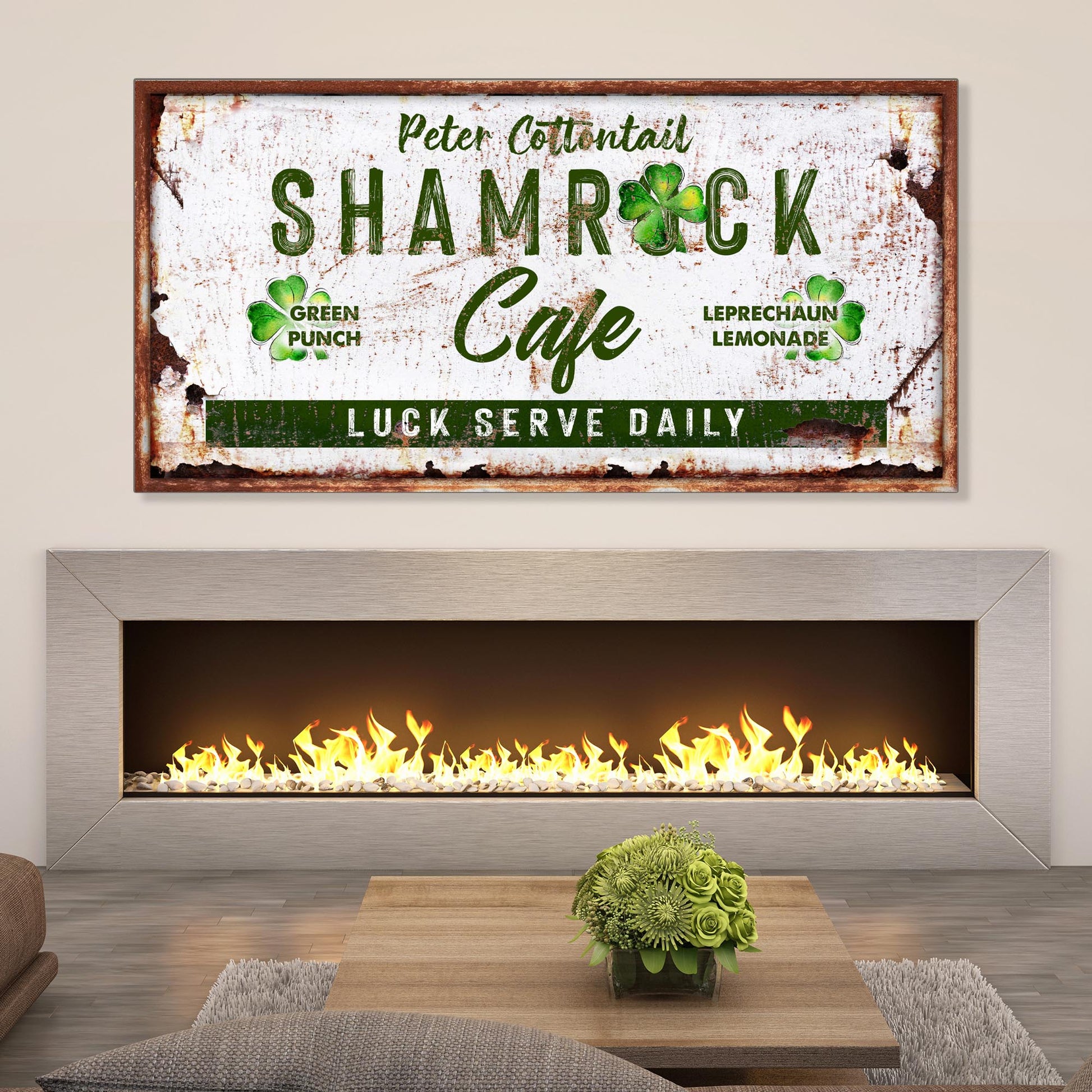 Shamrock Cafe - St. Patrick's Day Sign II - Image by Tailored Canvases