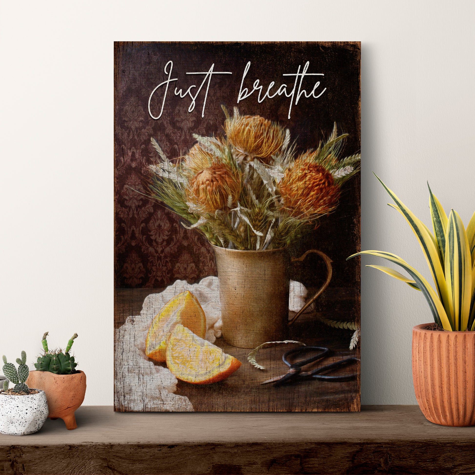 Just Breathe Sign VII - Image by Tailored Canvases