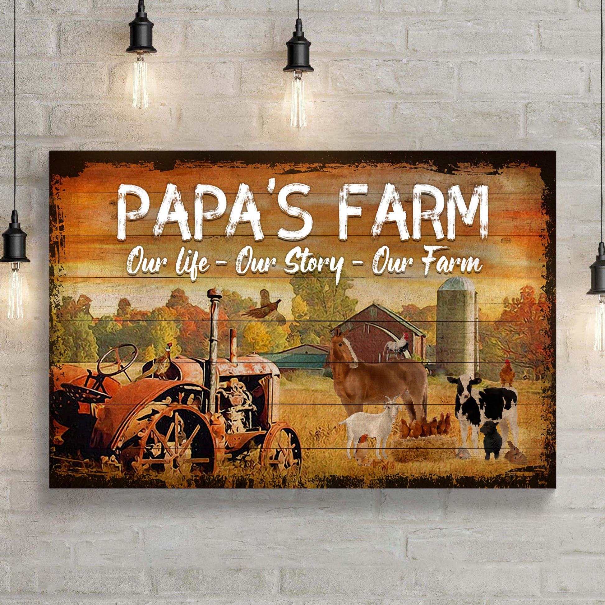 Papa's Farm Our Life Our Story Our Farm Sign - Image by Tailored Canvases