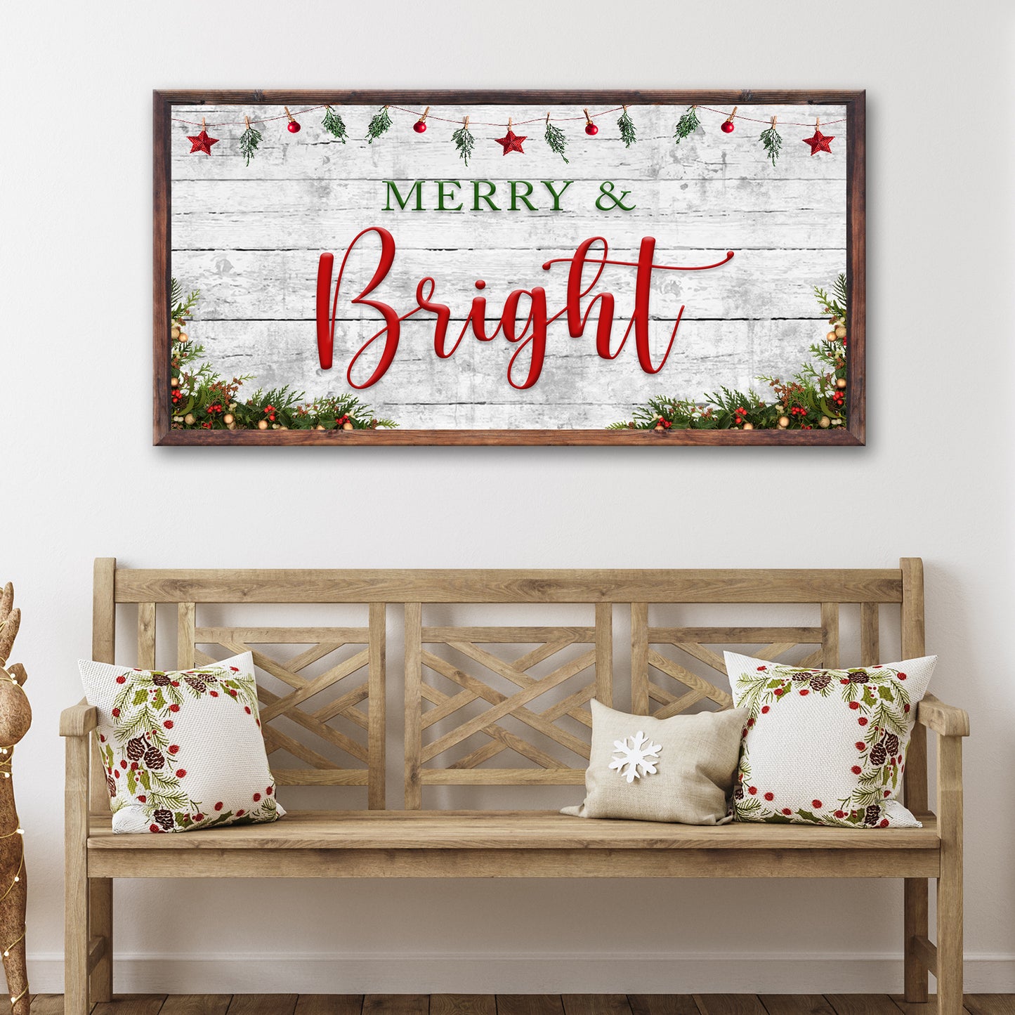 Merry and Bright (Ready to hang) - Free shipping - Image by Tailored Canvases