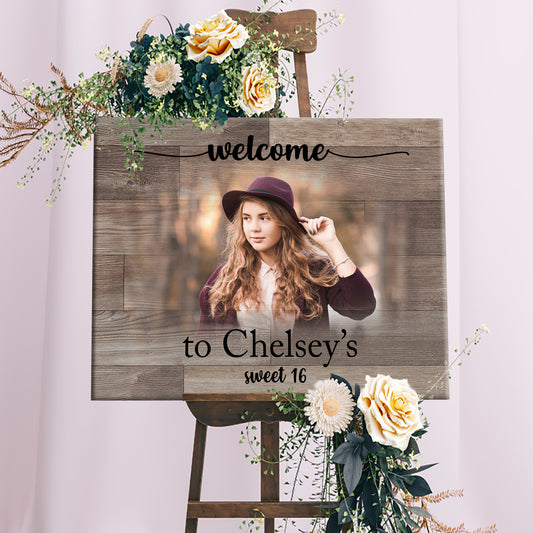 16th Birthday Welcome Sign III  - Image by Tailored Canvases