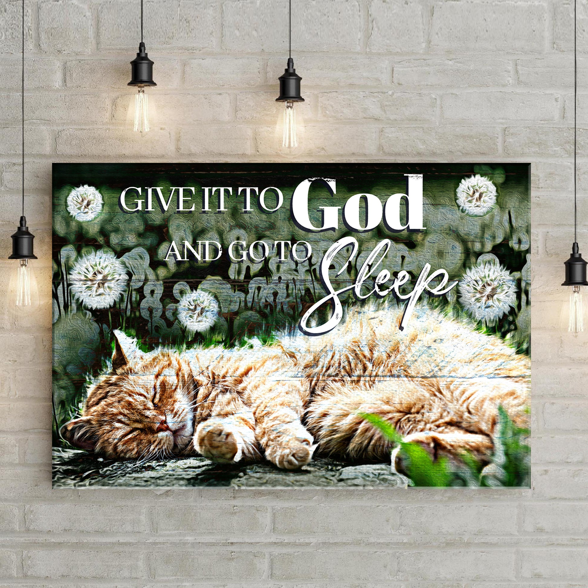 Give It To God And Go To Sleep Sign IV - Image by Tailored Canvases