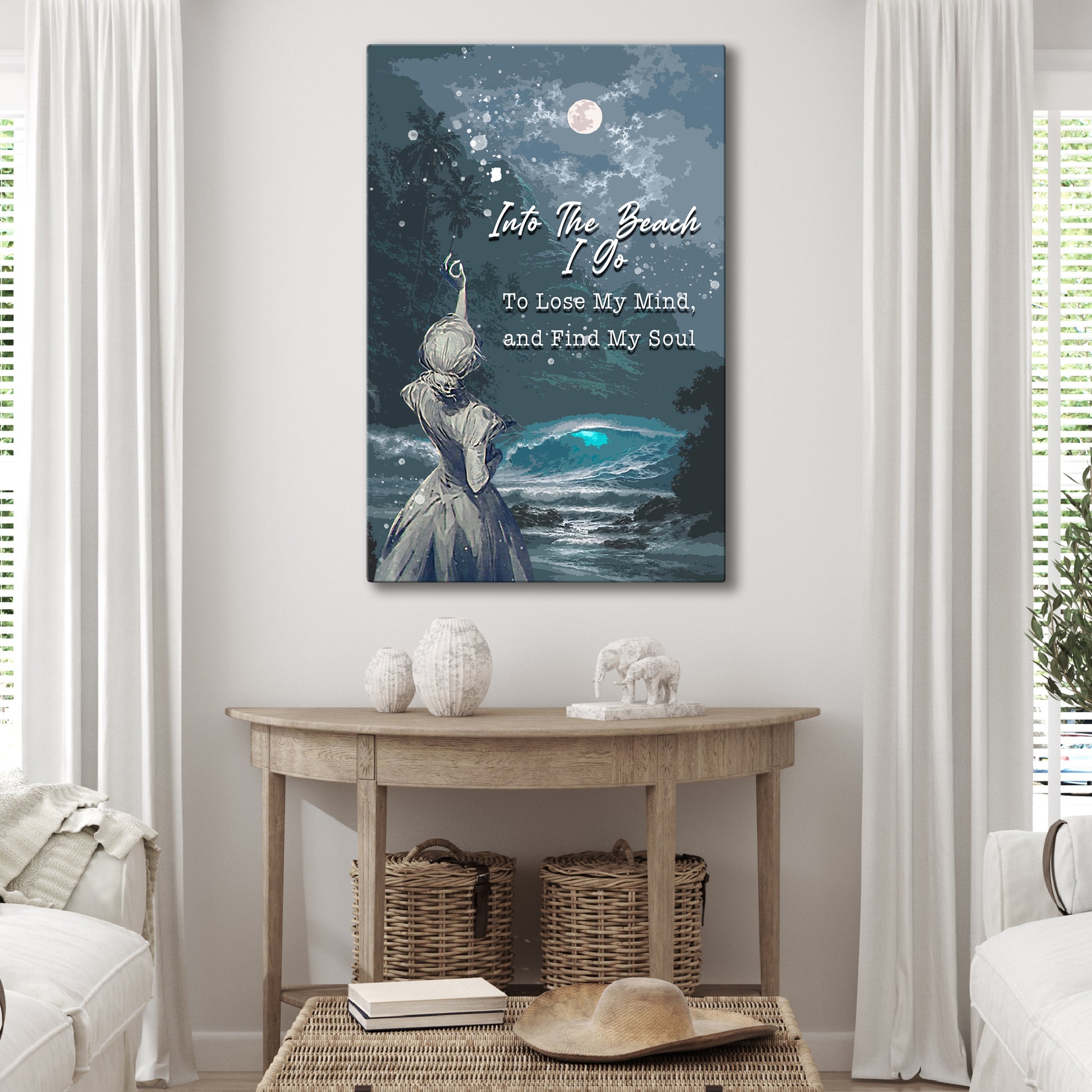 Into the Beach I Go Nature Sign II Style 1 - Image by Tailored Canvases