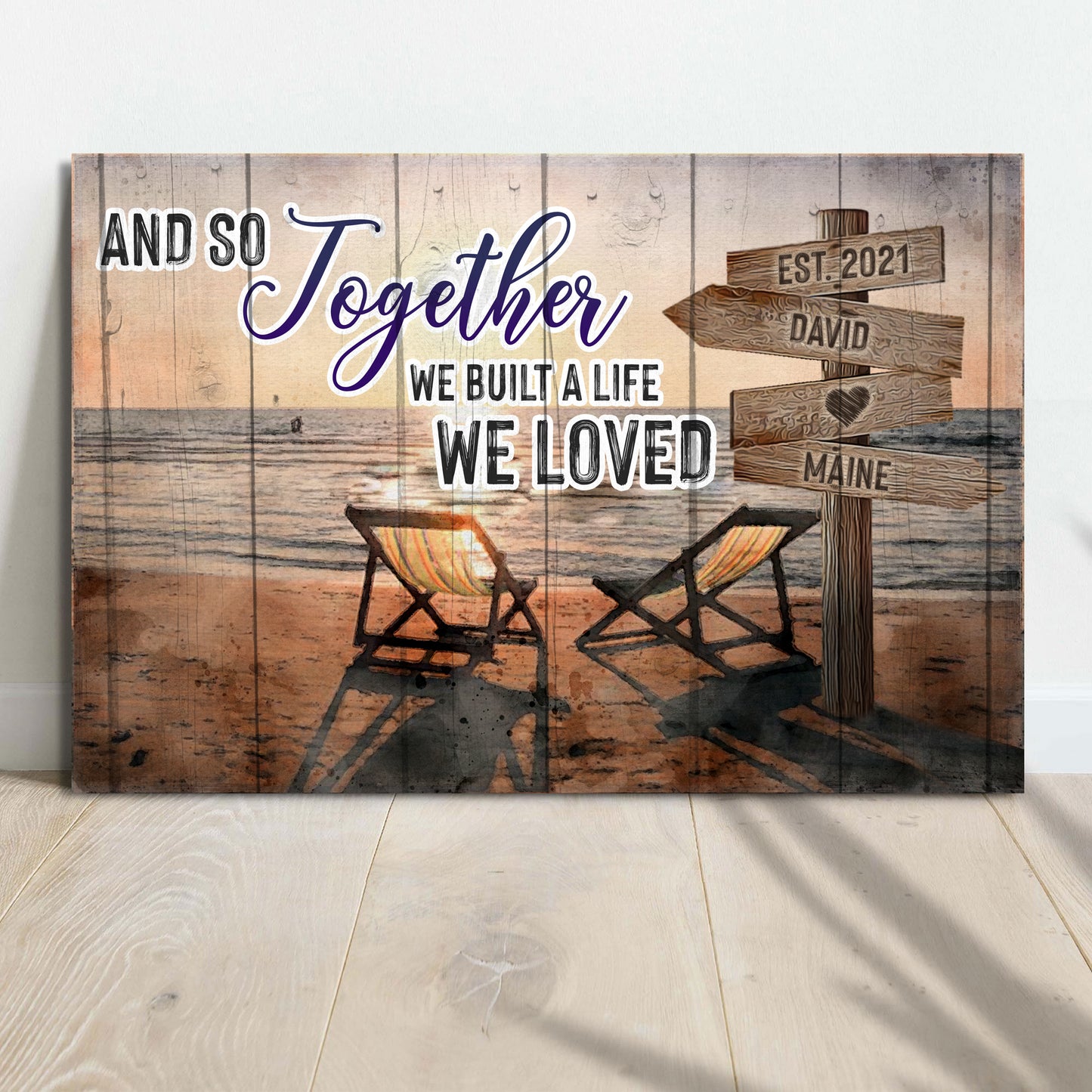 And So Together We Built A Life We Loved Couple Sign - Image by Tailored Canvases