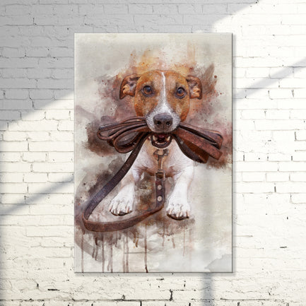 Pet Watercolor Portrait Sign III - Image by Tailored Canvases