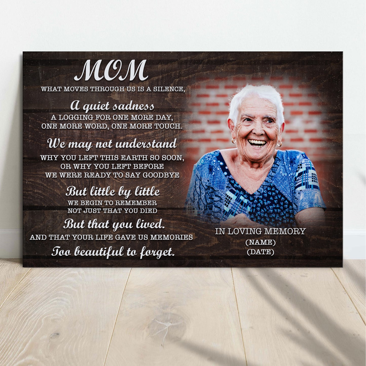 Mom, You're Too Beautiful To Forget Happy Mother's Day Sign - Image by Tailored Canvases