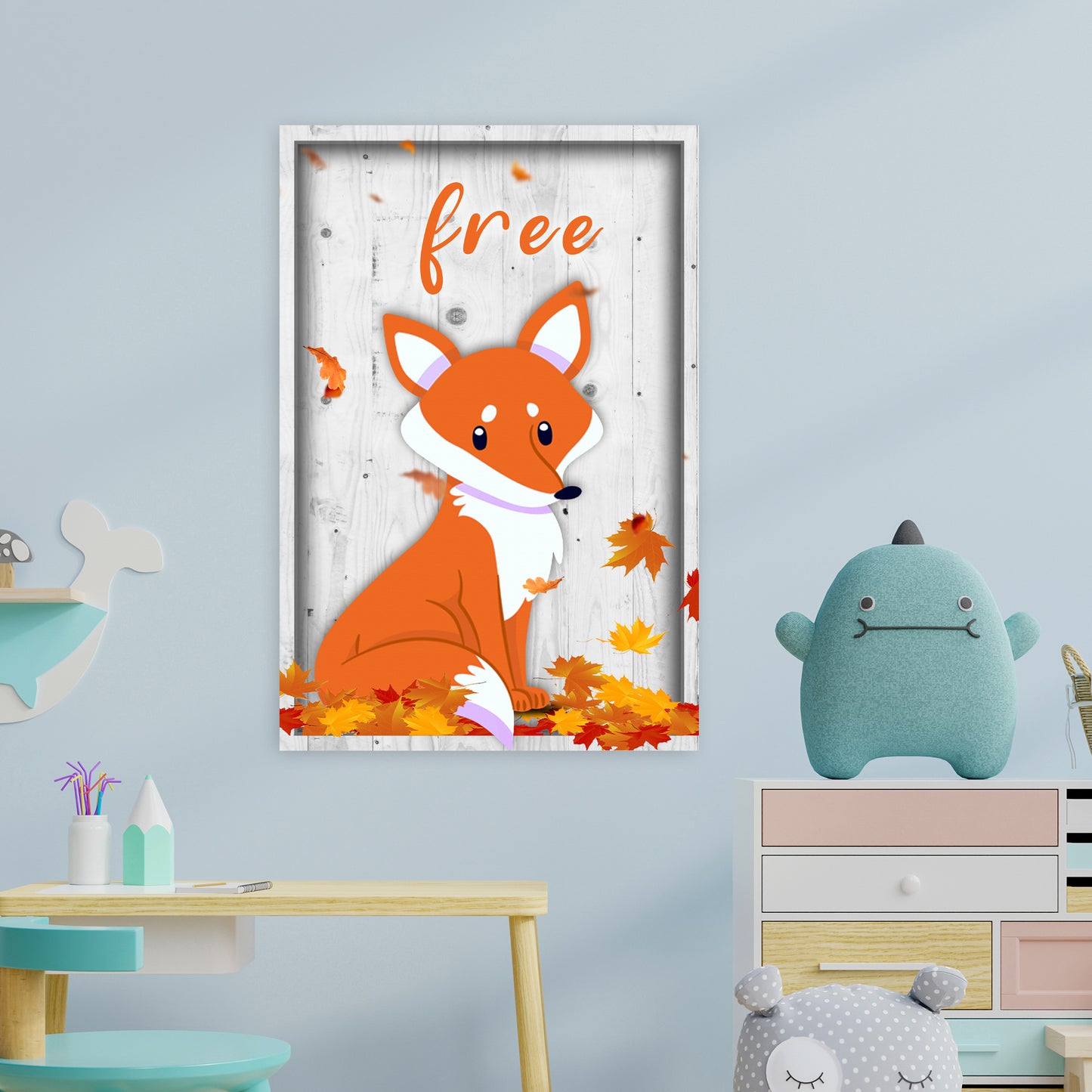 The Most Adorable Free Fox Sign - Image by Tailored Canvases