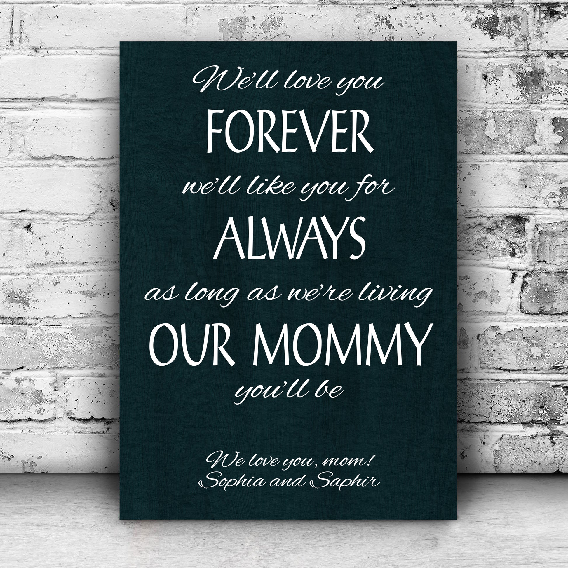 As Long As We're Living You'll Be Our Mommy Happy Mother's Day Sign - Image by Tailored Canvases