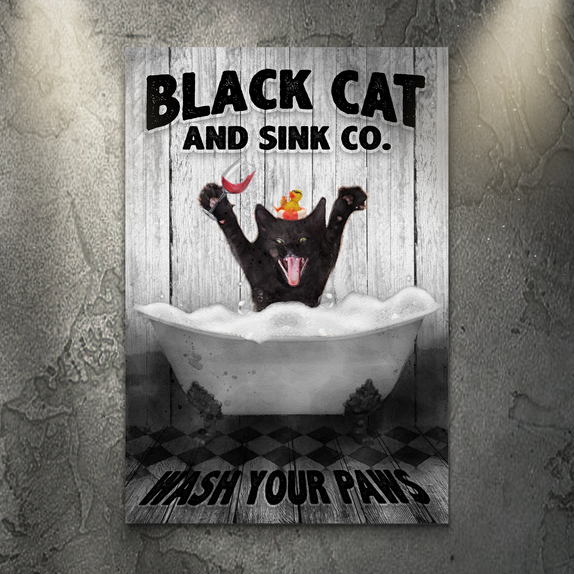 Black Cat And Sink Co. Sign - Image by Tailored Canvases