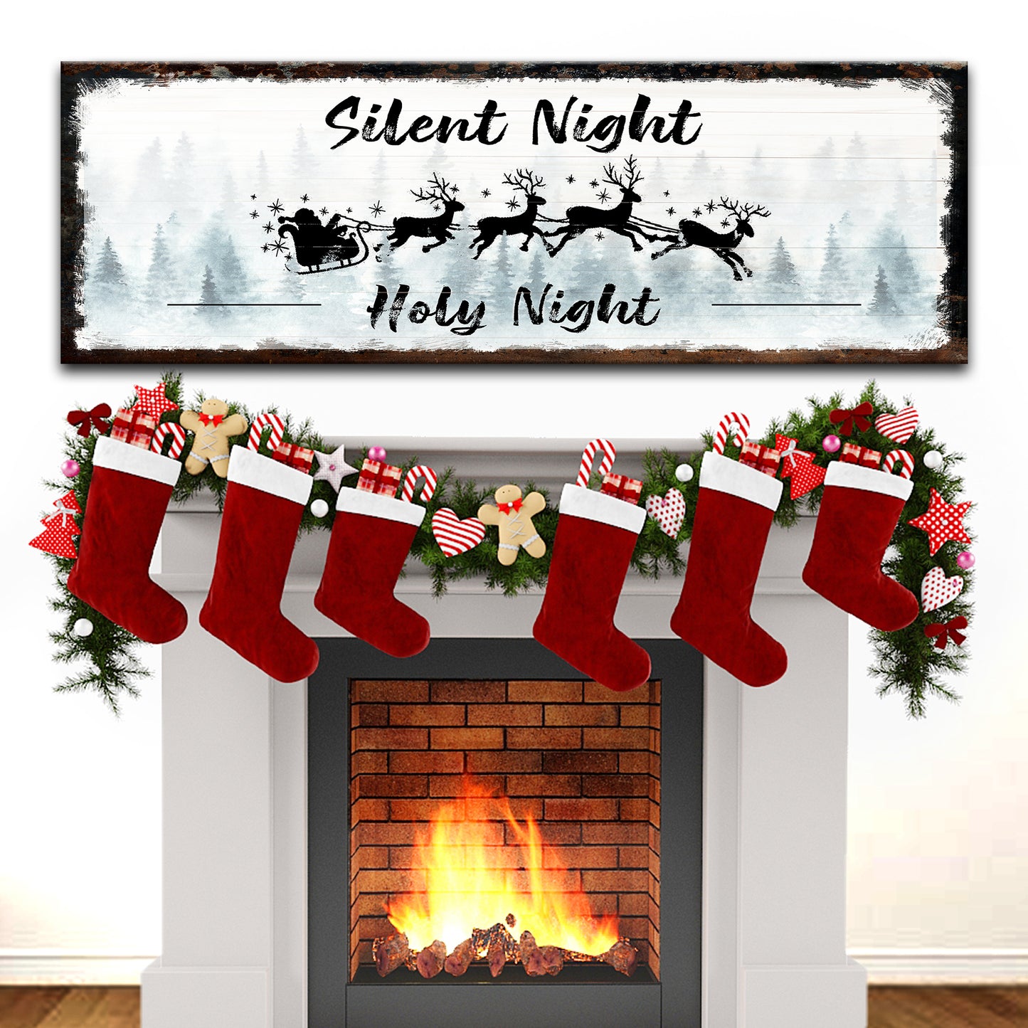 Silent Night Holy Night Sign II - Image by Tailored Canvases