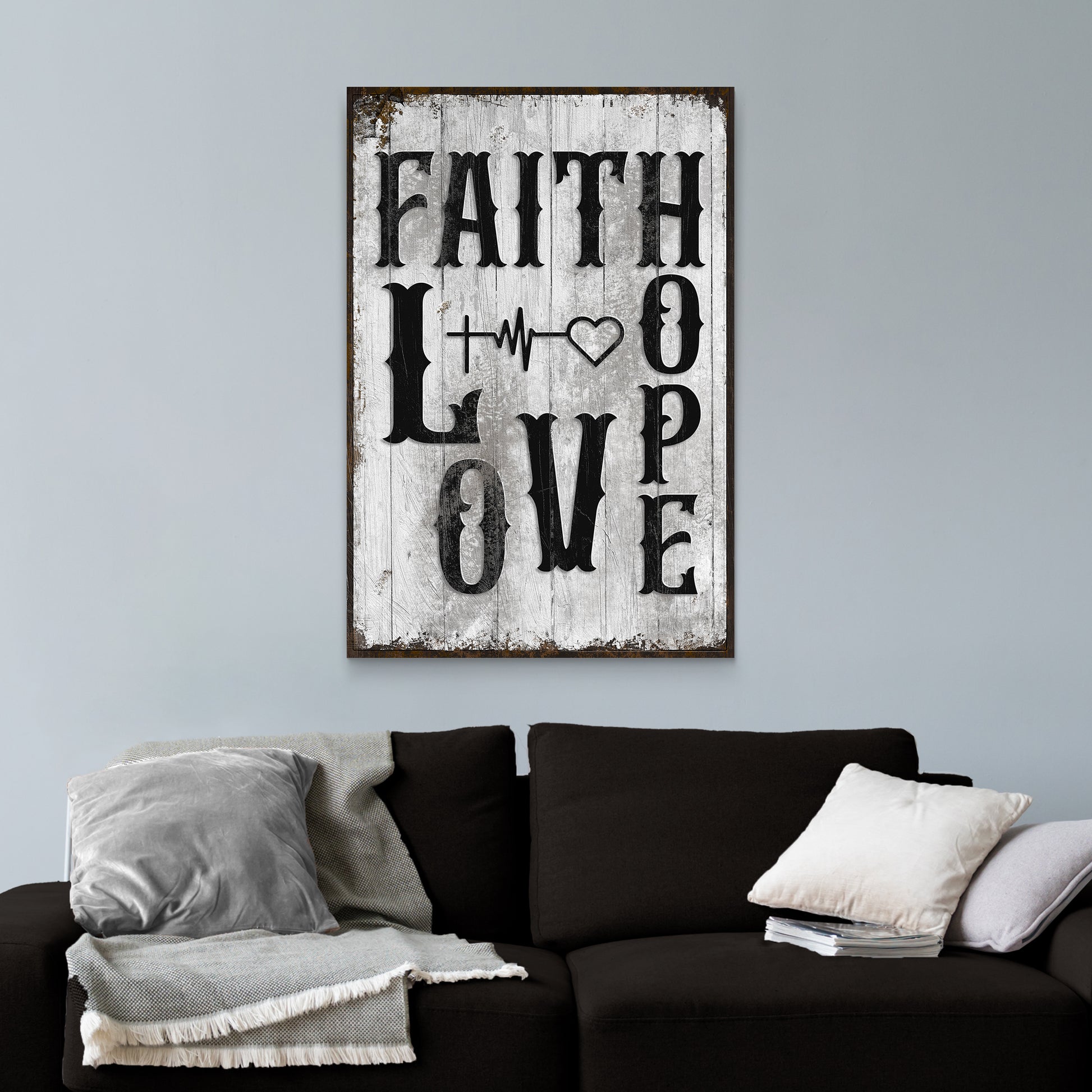Faith Love Hope Sign V - Image by Tailored Canvases