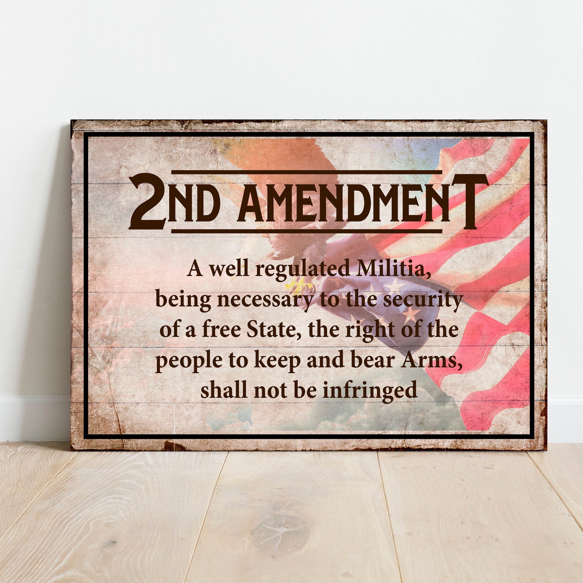Second Amendment To The United States Constitution Sign  - Image by Tailored Canvases