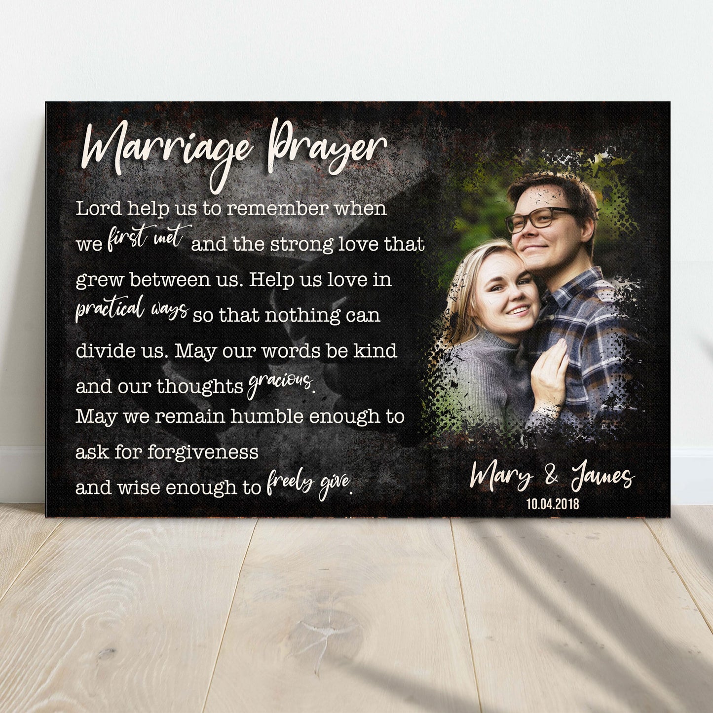 Marriage Prayer Couple Sign  - Image by Tailored Canvases