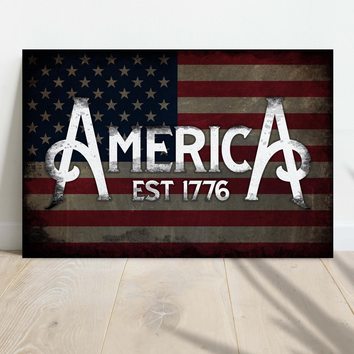 America Flag Sign II  - Image by Tailored Canvases