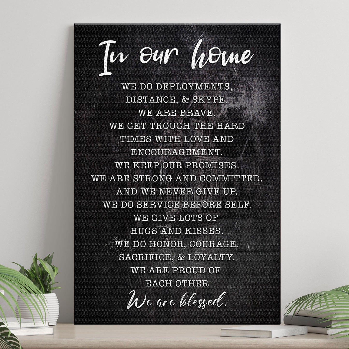 In Our Home We Are Blessed Sign II - Image by Tailored Canvases
