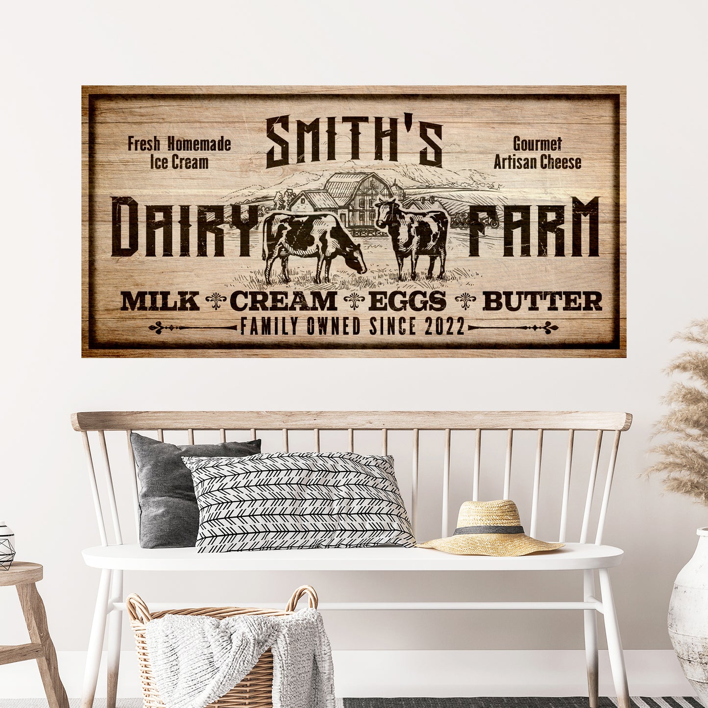 Dairy Farm Sign II  - Image by Tailored Canvases