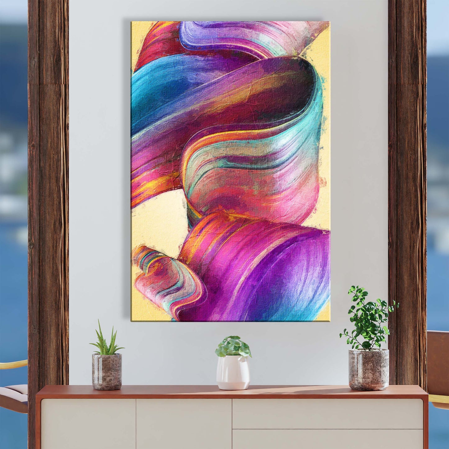 Ribbon Abstract Canvas Wall Art Style 1 - Image by Tailored Canvases 