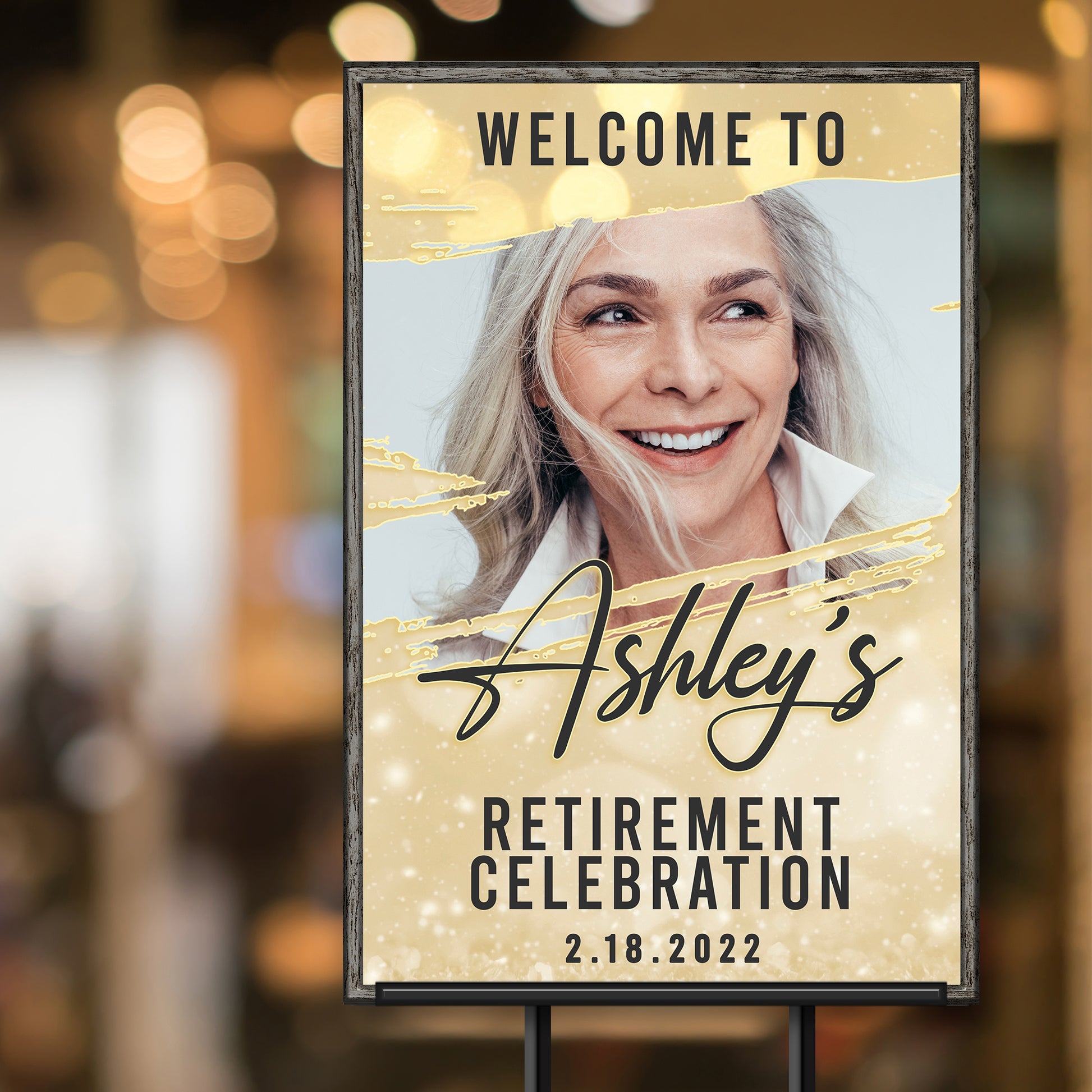 Happy Retirement Gift Sign - Image by Tailored Canvases
